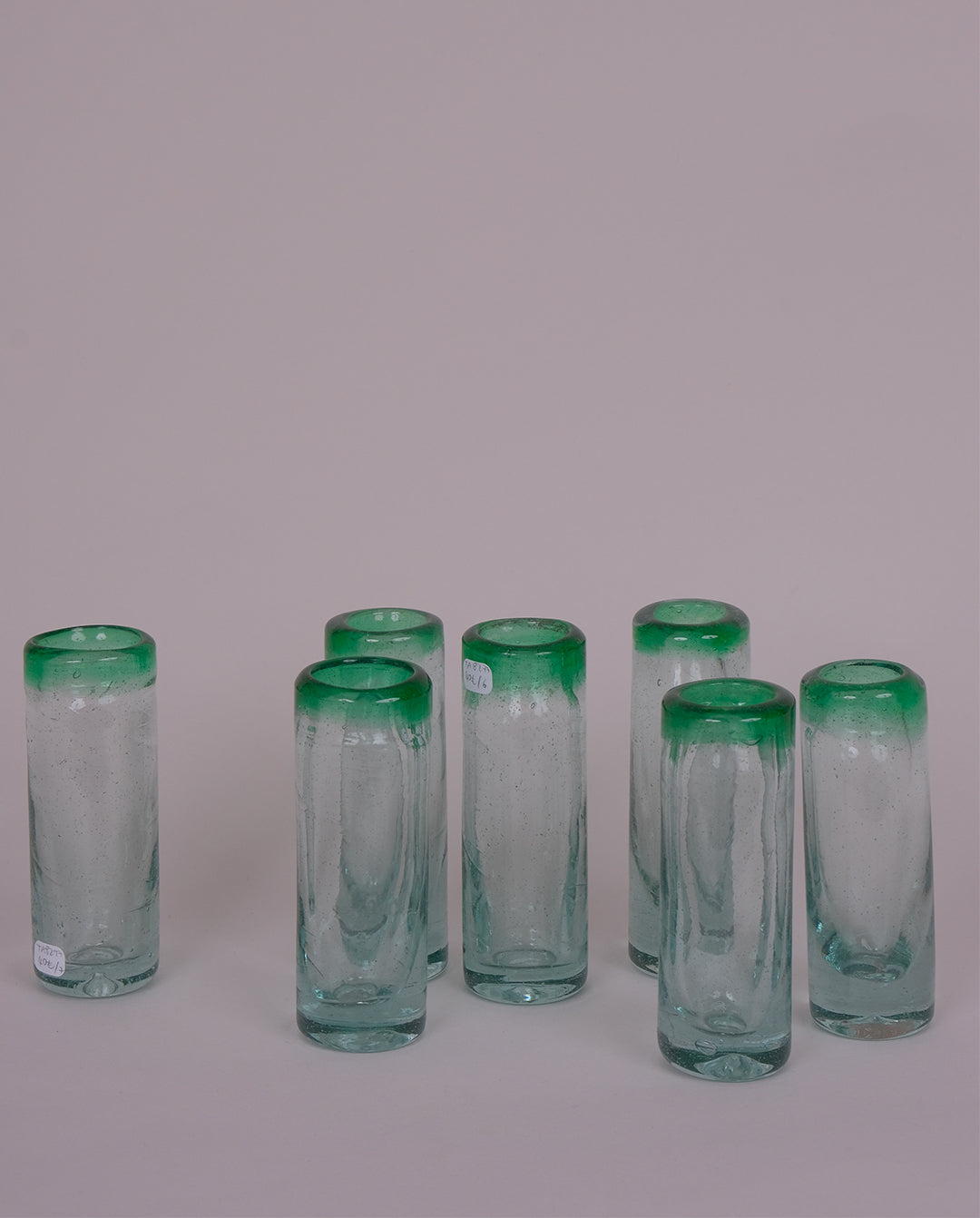 Verres à digestif en verre bullé x7