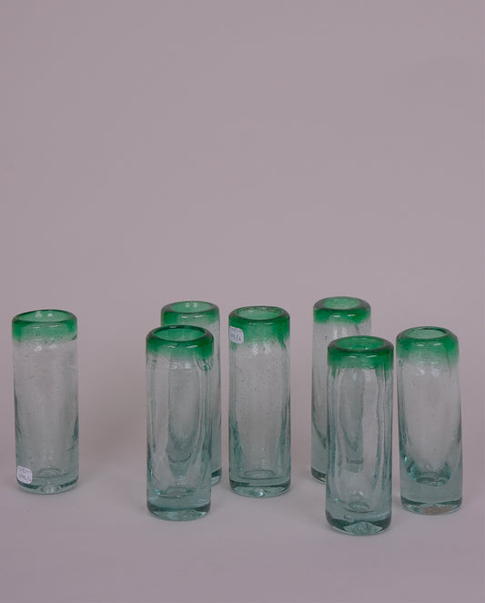 Verres à shooter en verre bullé x7