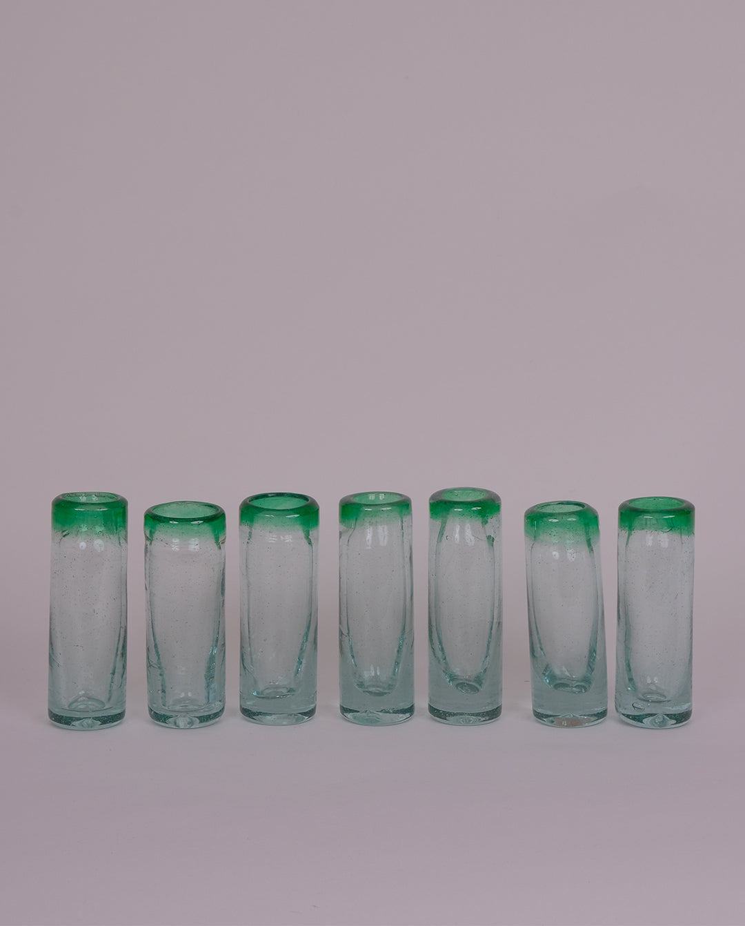 Verres à digestif en verre bullé x7