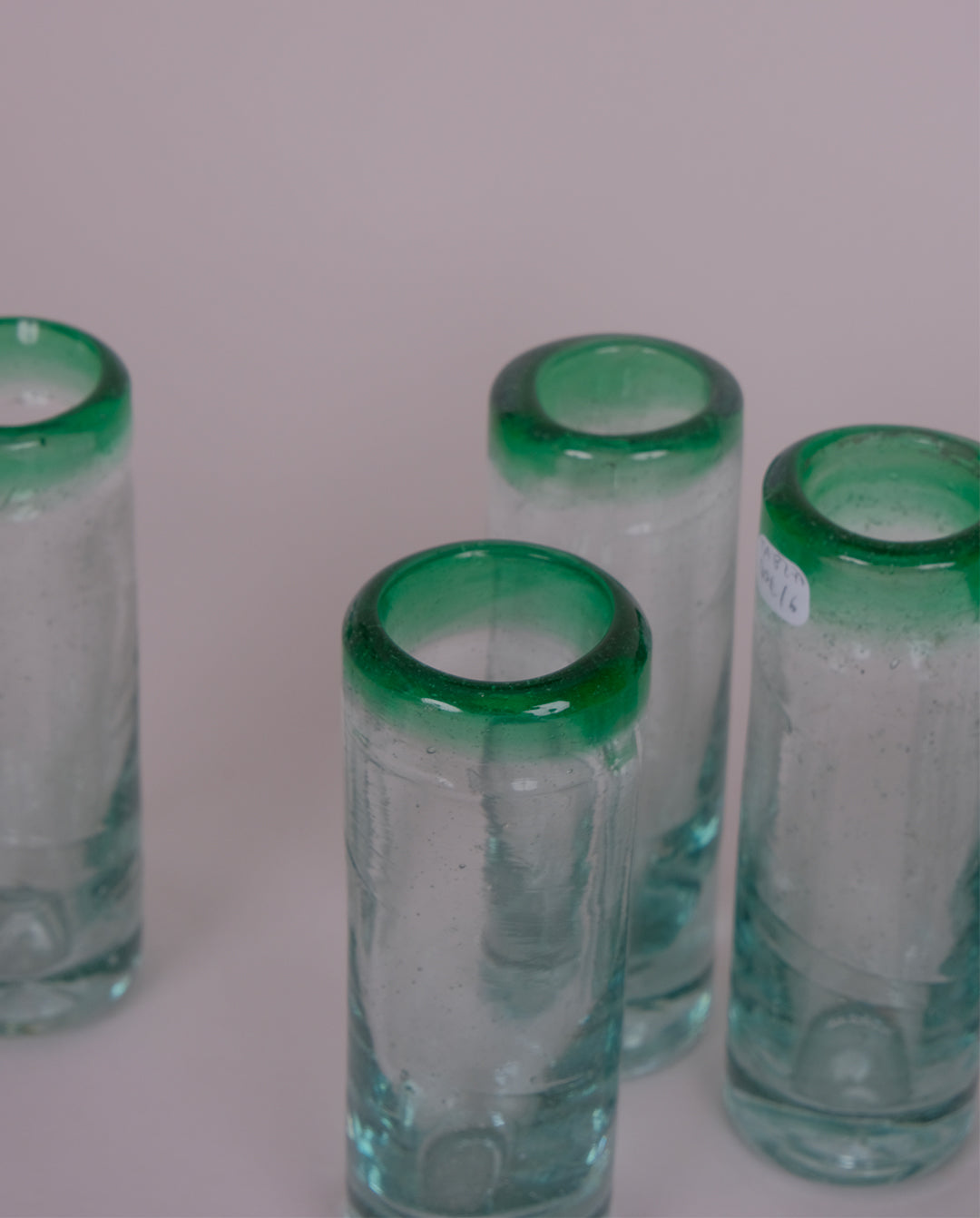 Verres à digestif en verre bullé x7