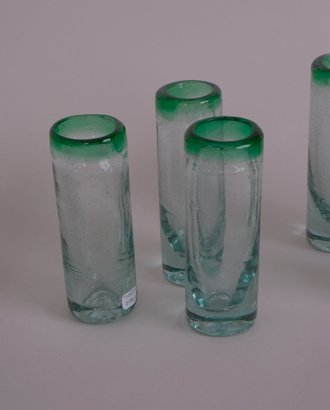 Verres à digestif en verre bullé x7