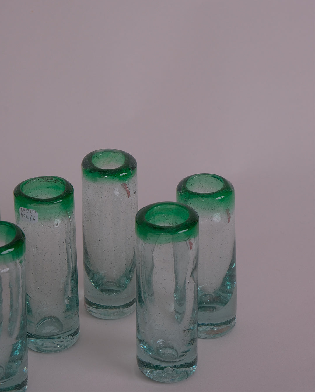 Verres à digestif en verre bullé x7